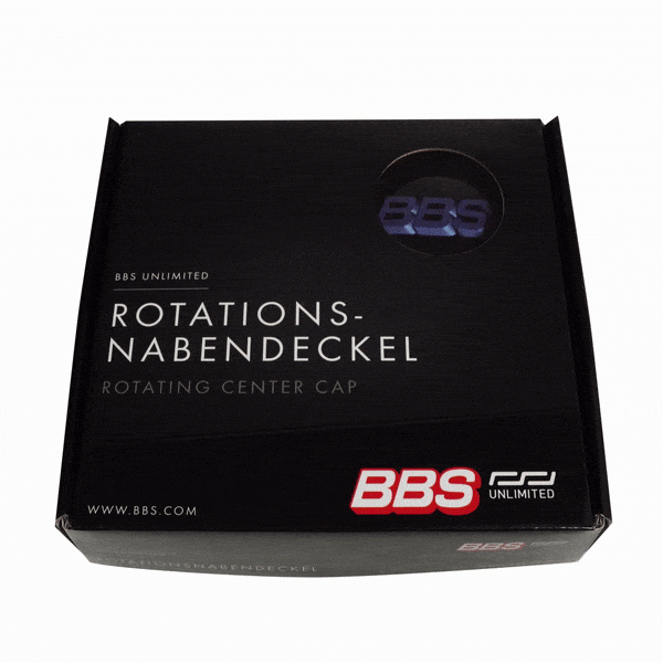 4 x BBS 3D Rotation Nabendeckel Ø56mm schwarz, Logo indigo blue - 58071053.4
